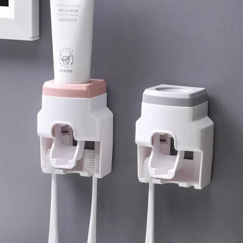 Automatic Toothpaste Dispenser with Toothbrush Holder