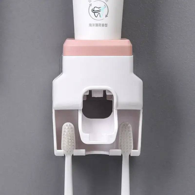 Automatic Toothpaste Dispenser with Toothbrush Holder