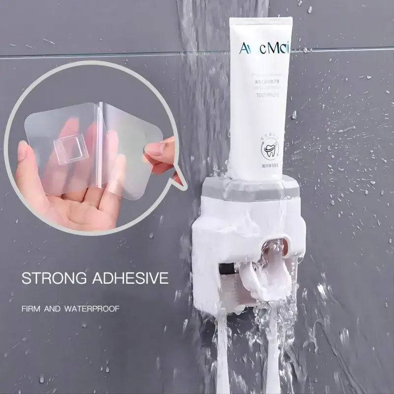 Automatic Toothpaste Dispenser with Toothbrush Holder