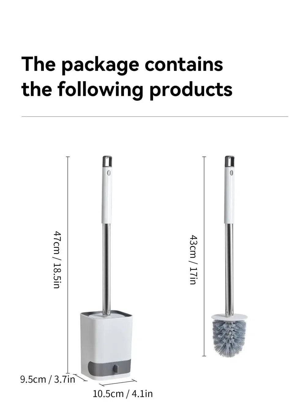 Punch-Free Wall-Mounted Toilet Brush