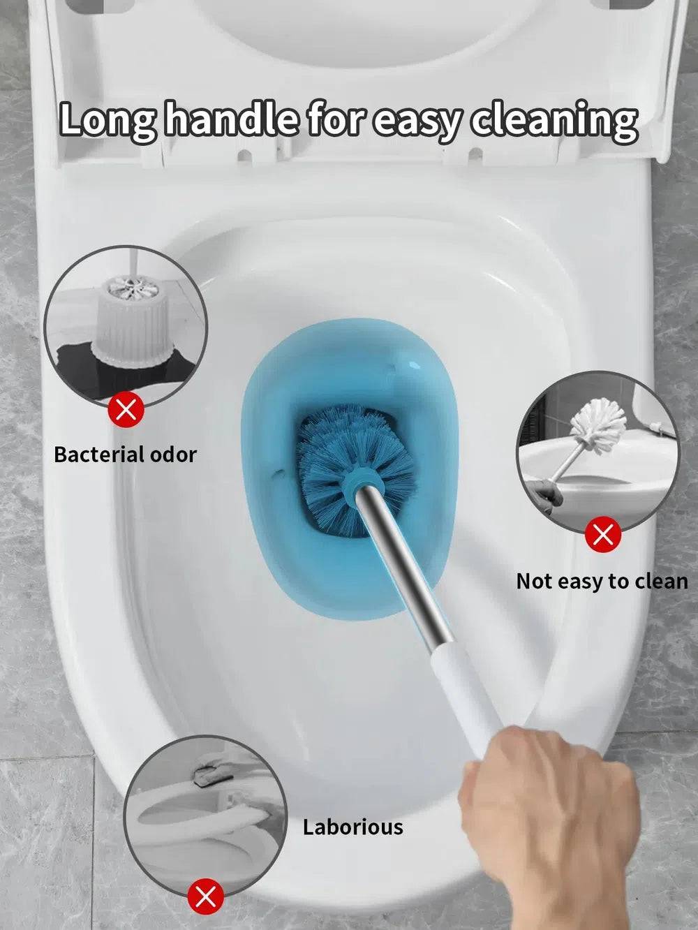 Punch-Free Wall-Mounted Toilet Brush