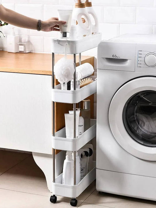 3 to 4 Tier Rolling Utility Cart Storage Shelf