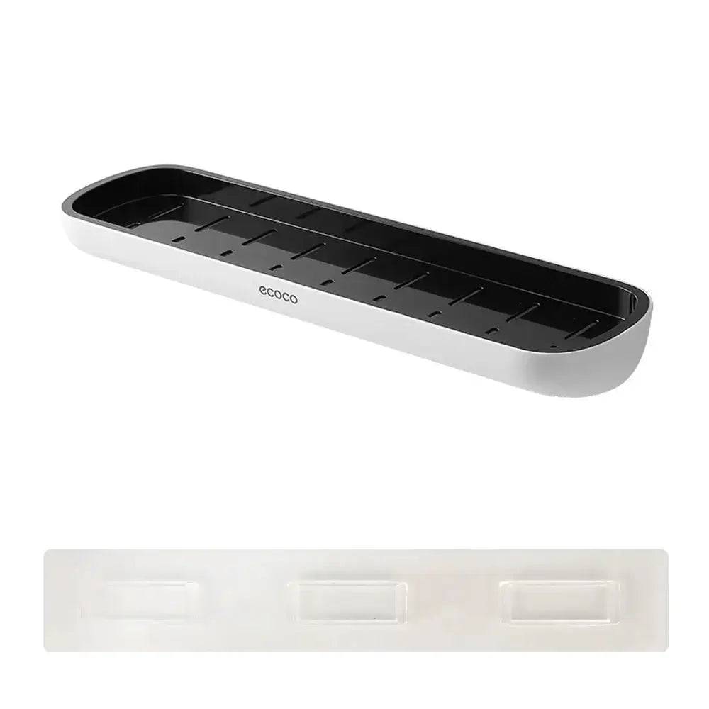 Wall-Mounted Shampoo Storage Rack with Towel Bar