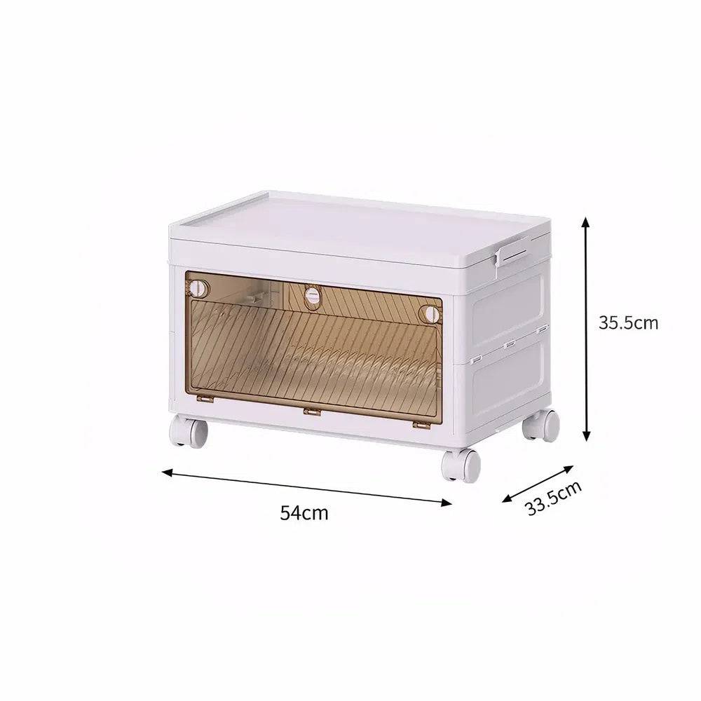 Stackable Collapsible Storage Bins with Doors