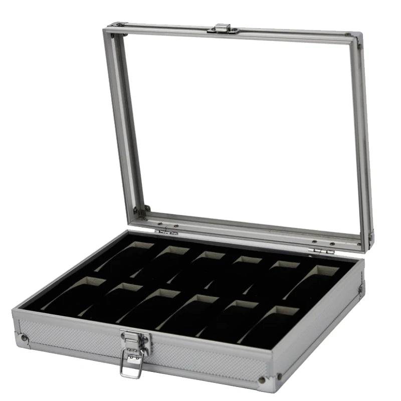 Stylish Aluminium 12-Slot Watch Display