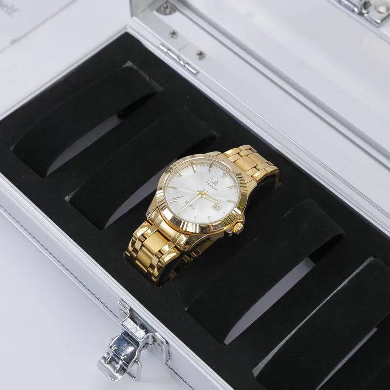 Stylish Aluminium 12-Slot Watch Display