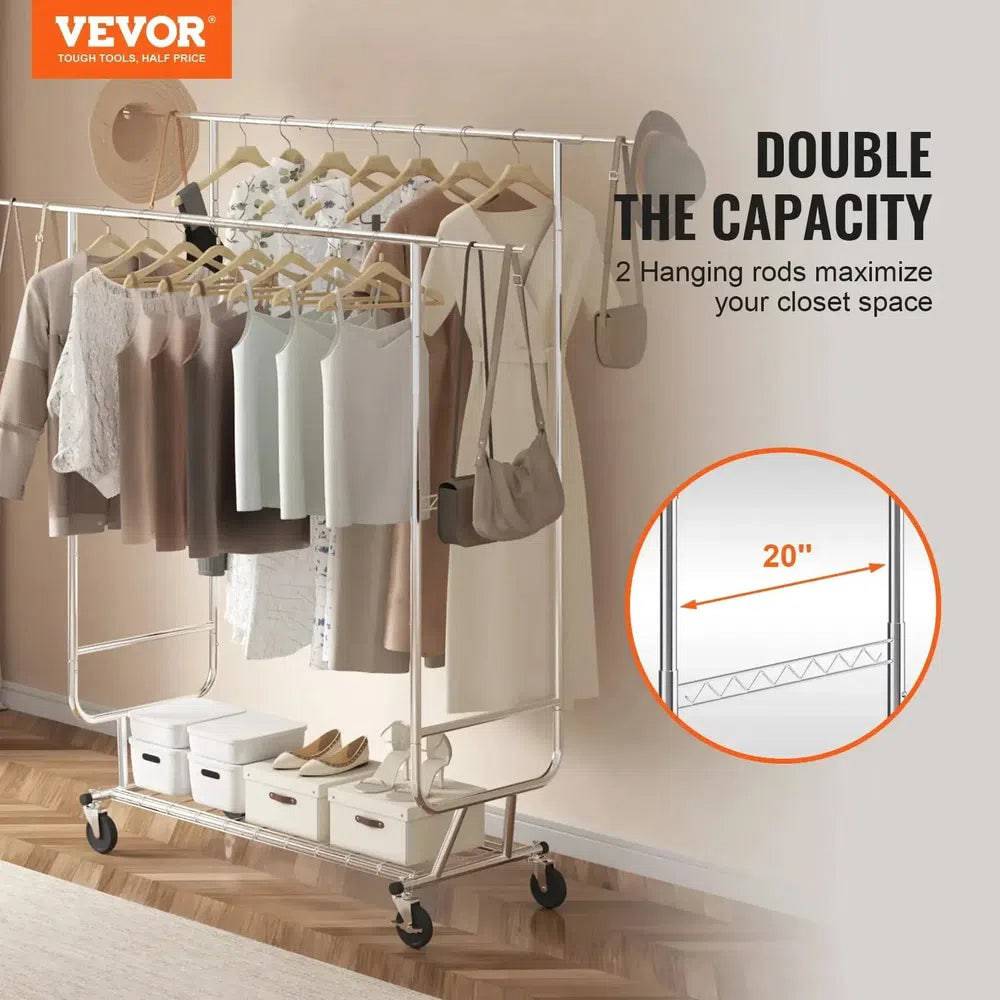 Heavy Duty Rolling Garment Rack