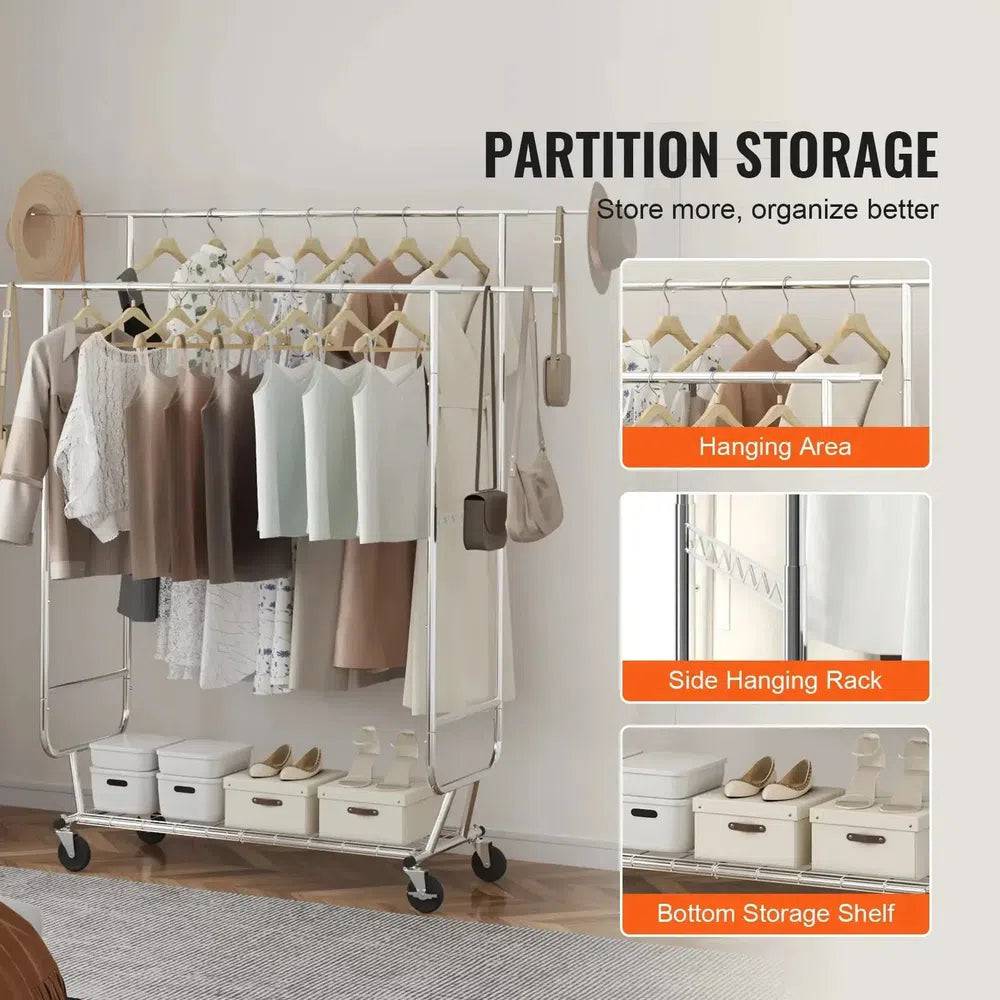 Heavy Duty Rolling Garment Rack