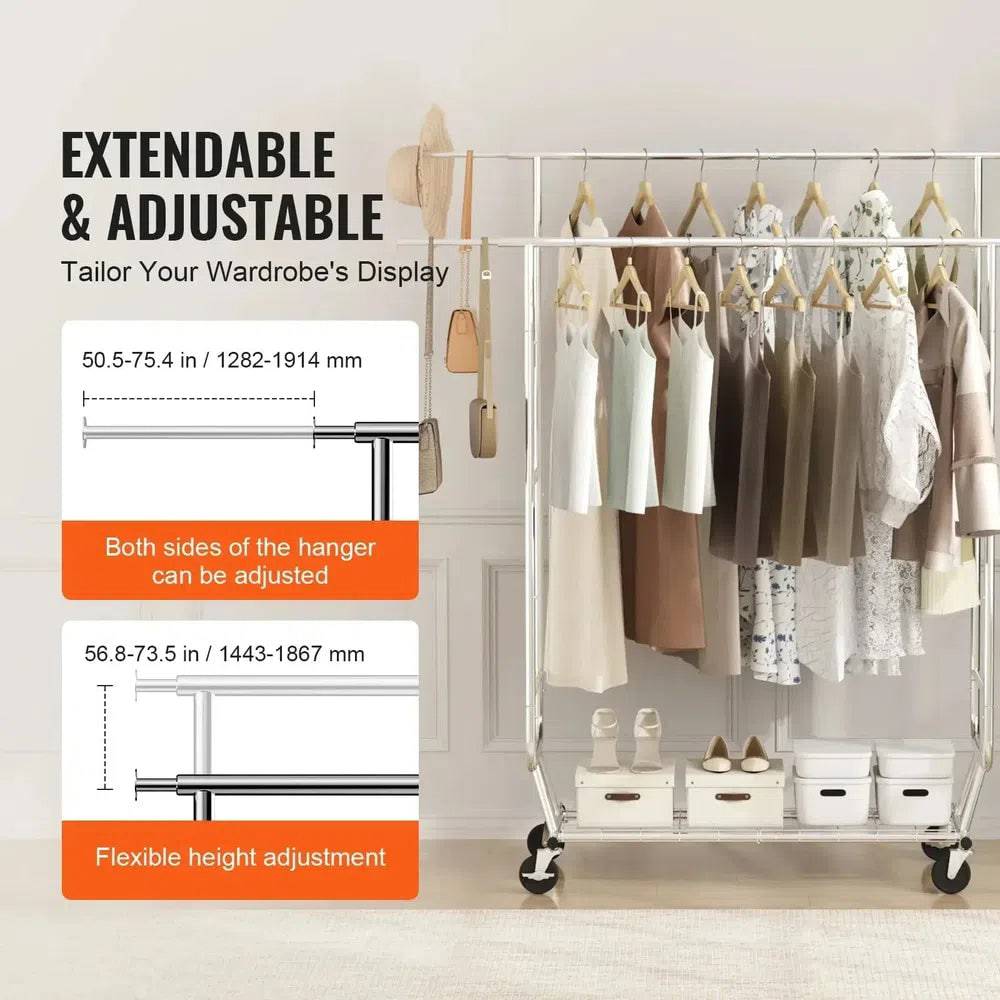 Heavy Duty Rolling Garment Rack