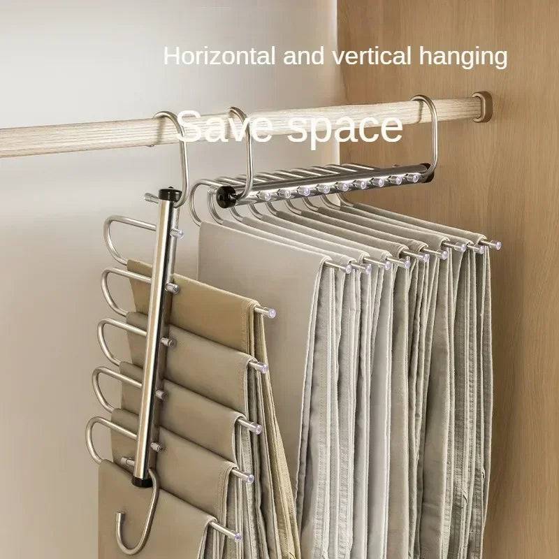 Wall-Mounted Folding Clothes Rack