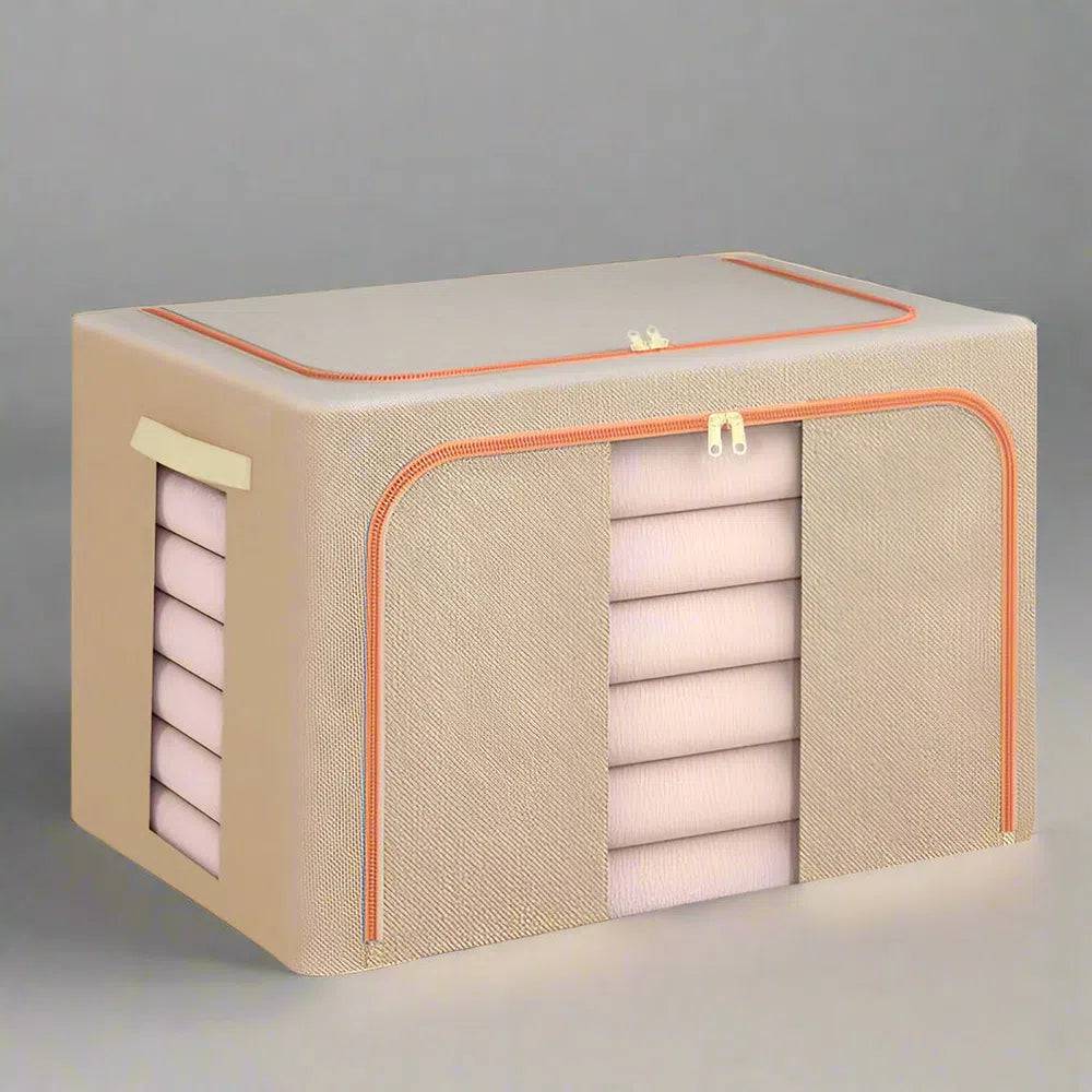 Cotton Flax Large Clothes Storage Organiser Box