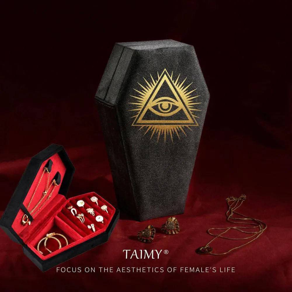 Gothic Velvet Jewelry Coffin Box