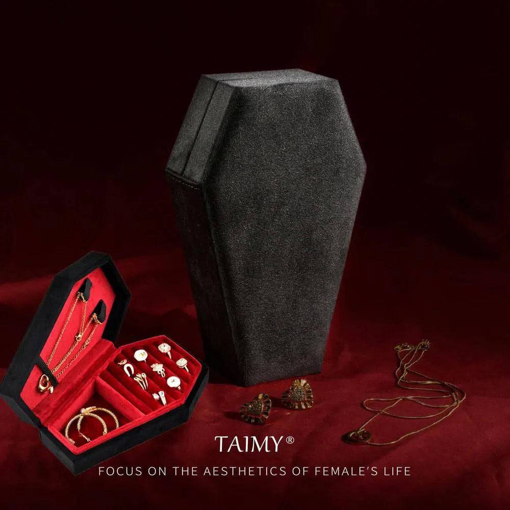 Gothic Velvet Jewelry Coffin Box
