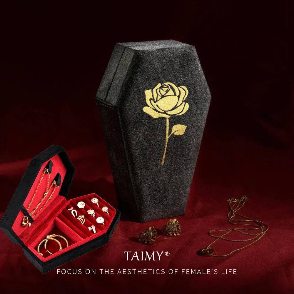 Gothic Velvet Jewelry Coffin Box