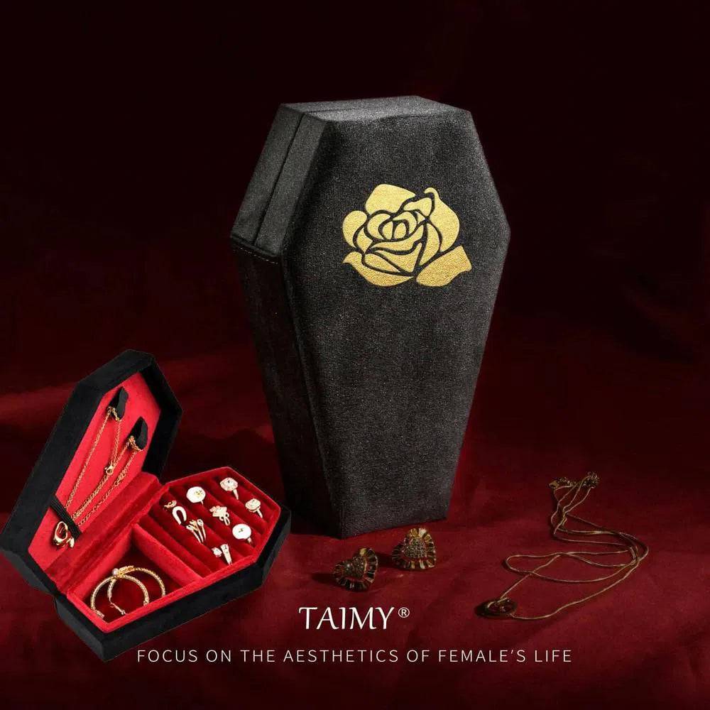 Gothic Velvet Jewelry Coffin Box