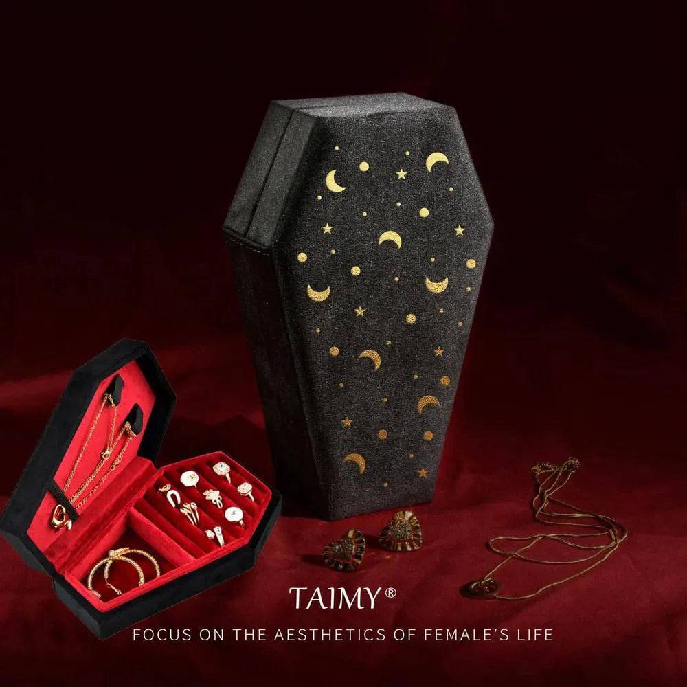 Gothic Velvet Jewelry Coffin Box