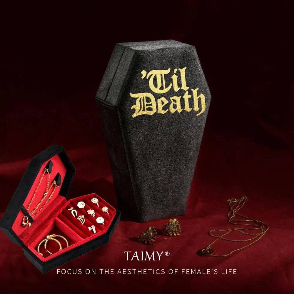 Gothic Velvet Jewelry Coffin Box