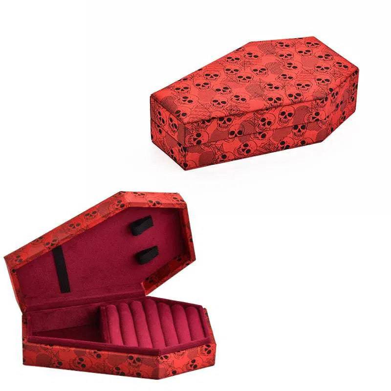 Gothic Velvet Jewelry Coffin Box