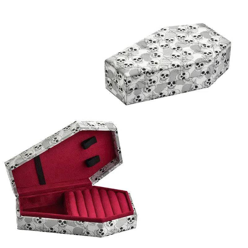Gothic Velvet Jewelry Coffin Box