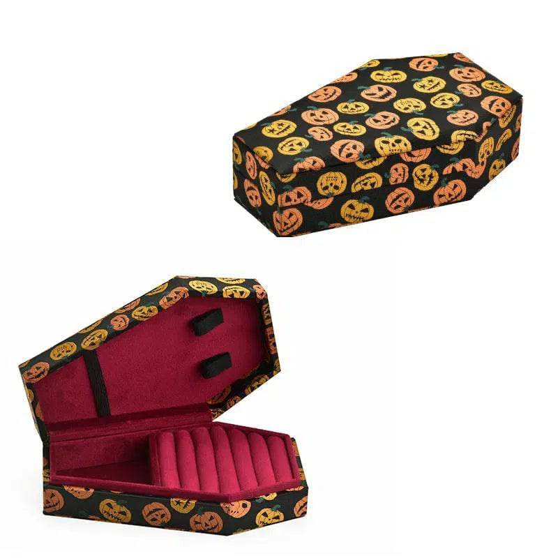 Gothic Velvet Jewelry Coffin Box
