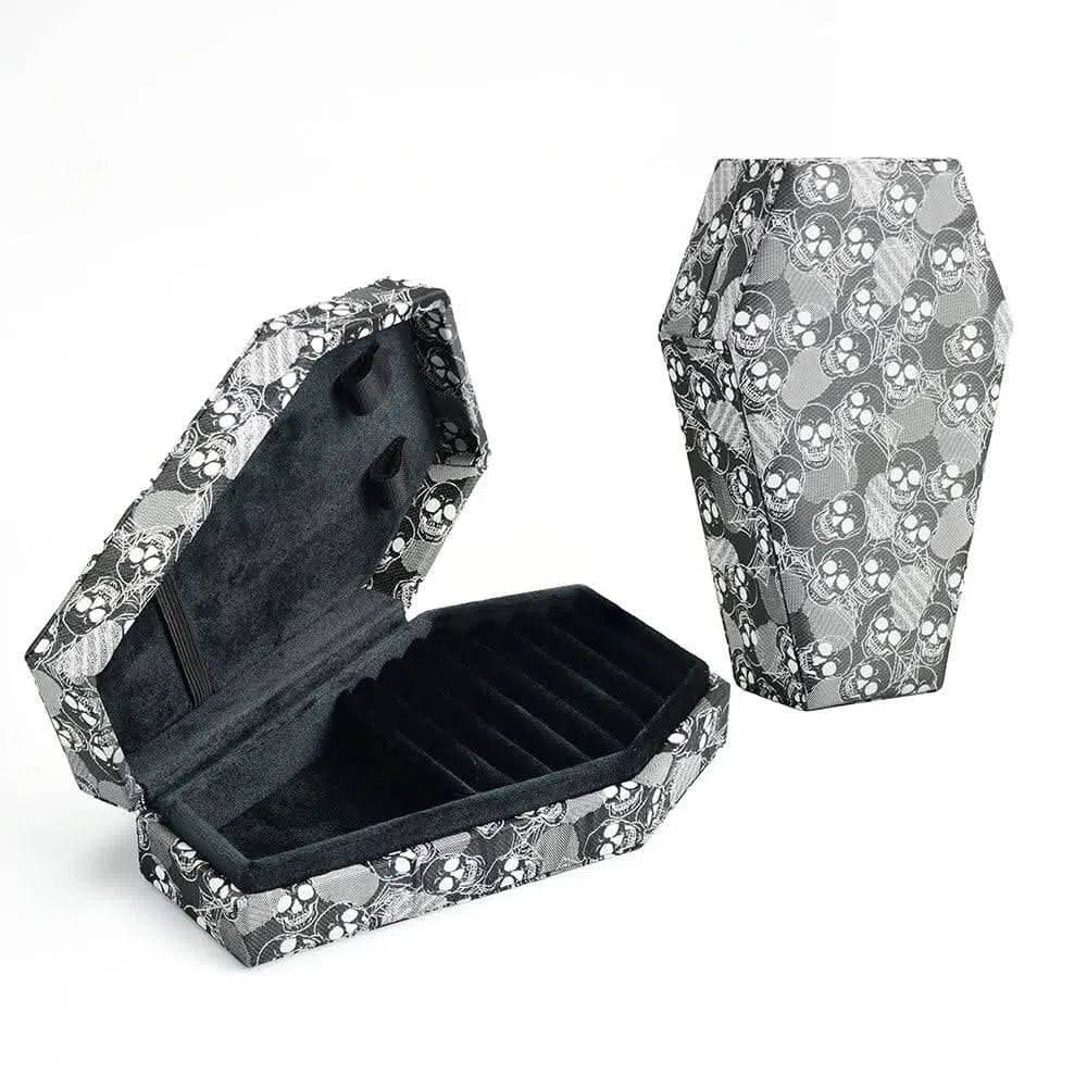 Gothic Velvet Jewelry Coffin Box