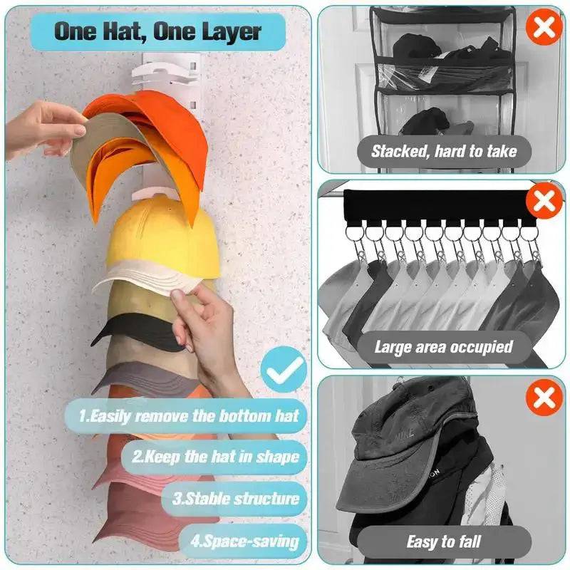 Ten Grid Wall Mounted Hat Rack