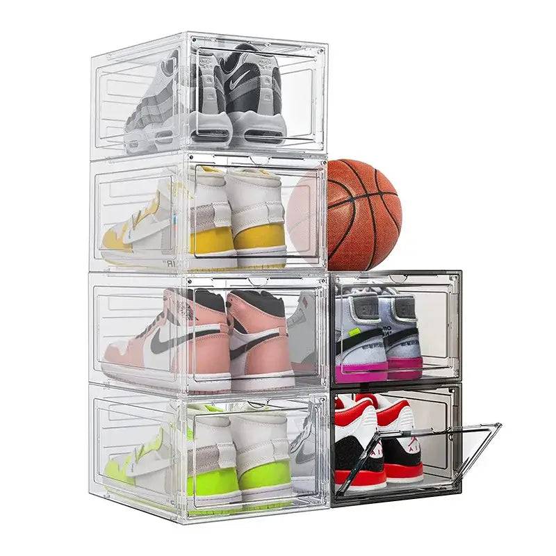 Transparent Acrylic Shoe Storage Box with Magnetic Front