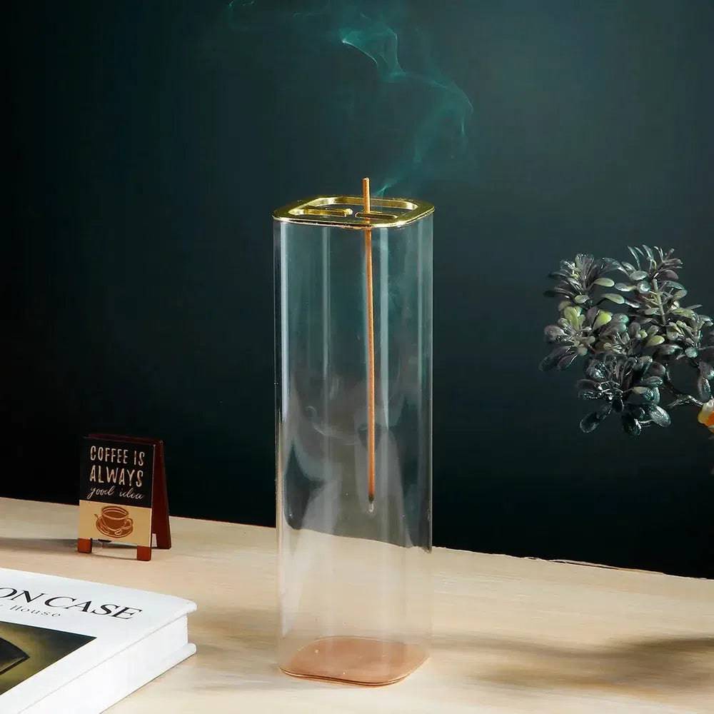 2 in 1 Glass Incense Burner with Backflow Design