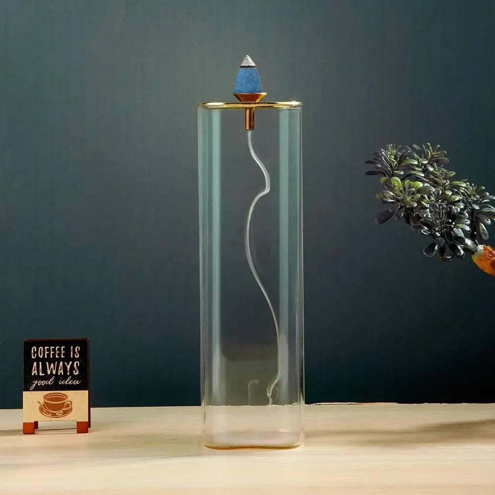 2 in 1 Glass Incense Burner with Backflow Design