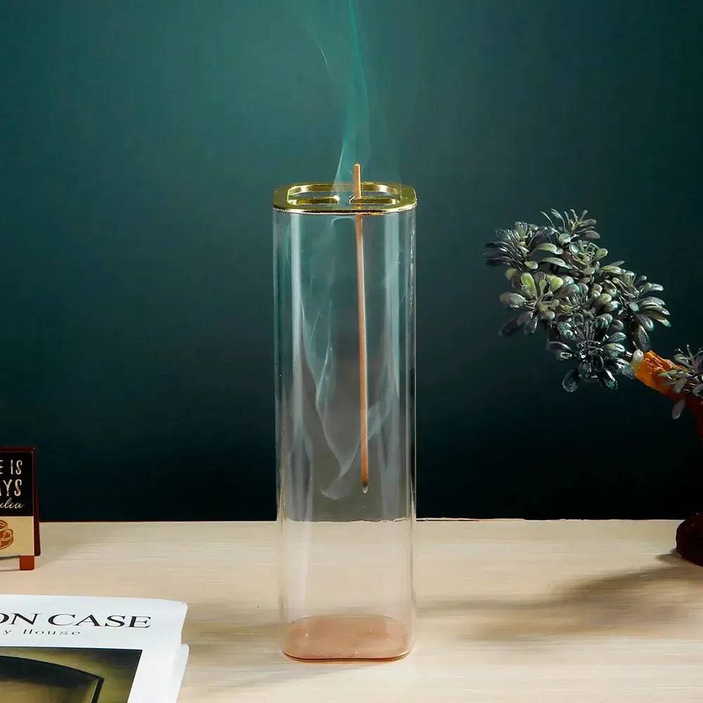 2 in 1 Glass Incense Burner with Backflow Design