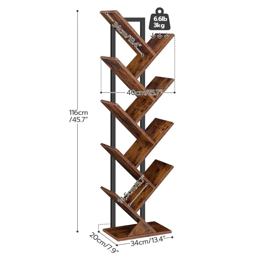 9-Tier Tree Bookshelf