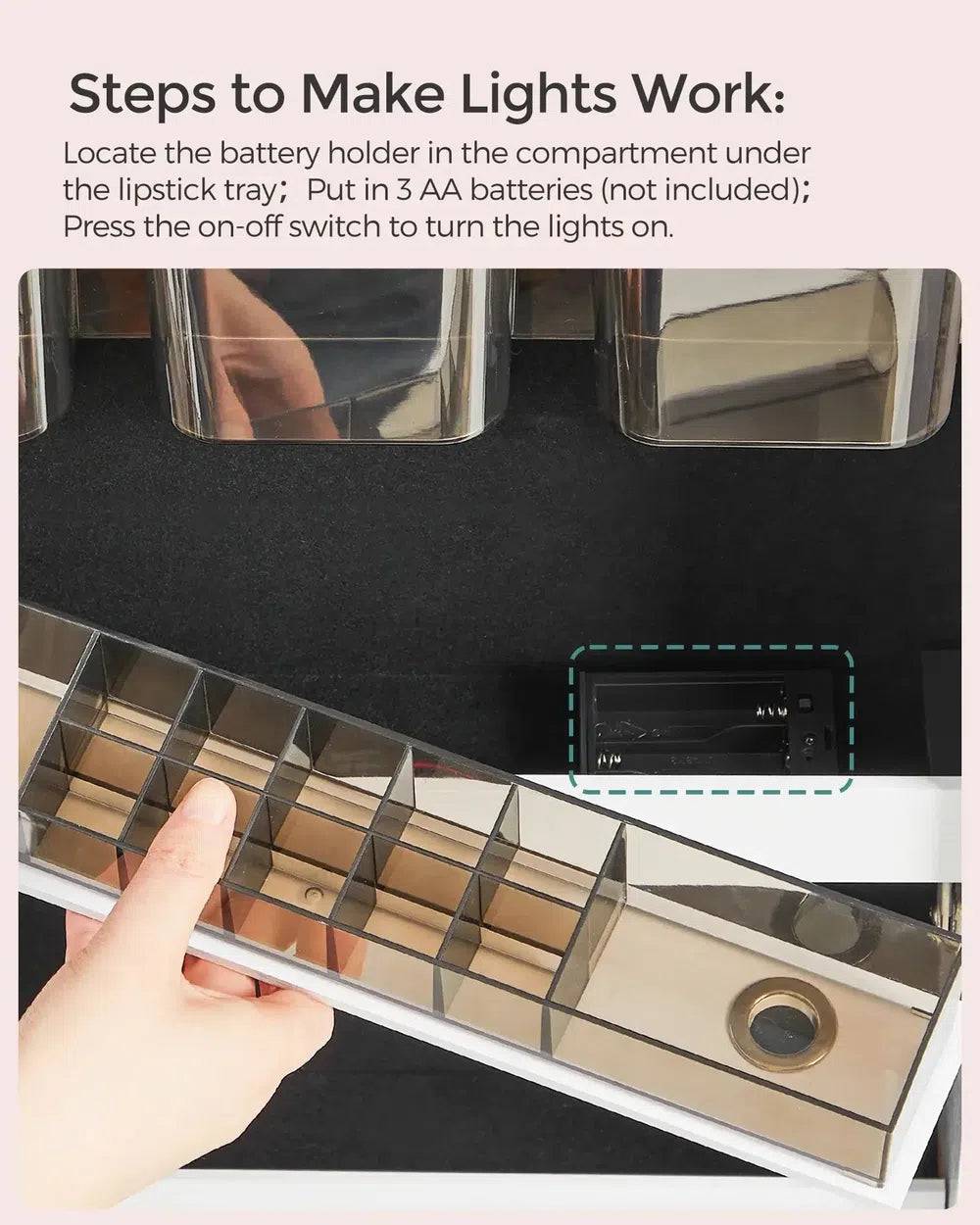 Frameless Full-Length Mirror Jewellery Cabinet