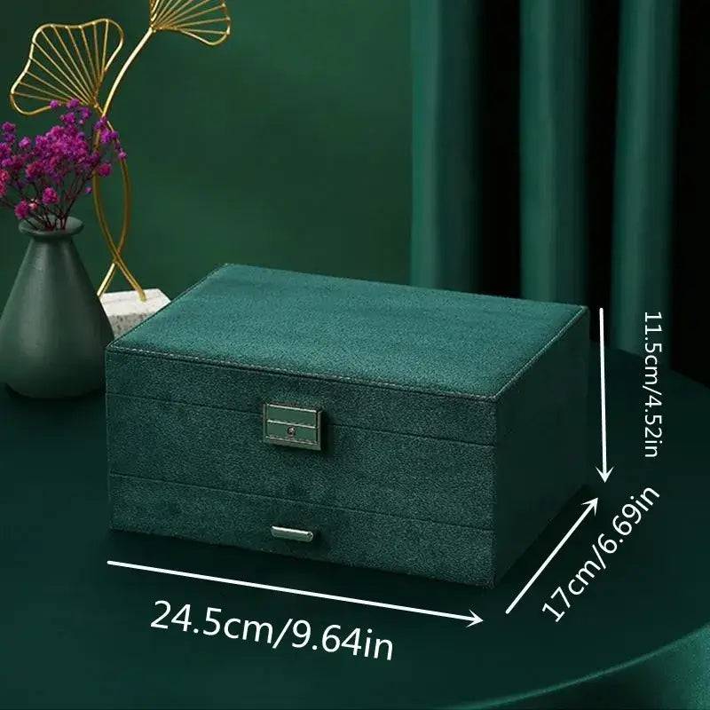 Green 3-Layer Jewellery Box
