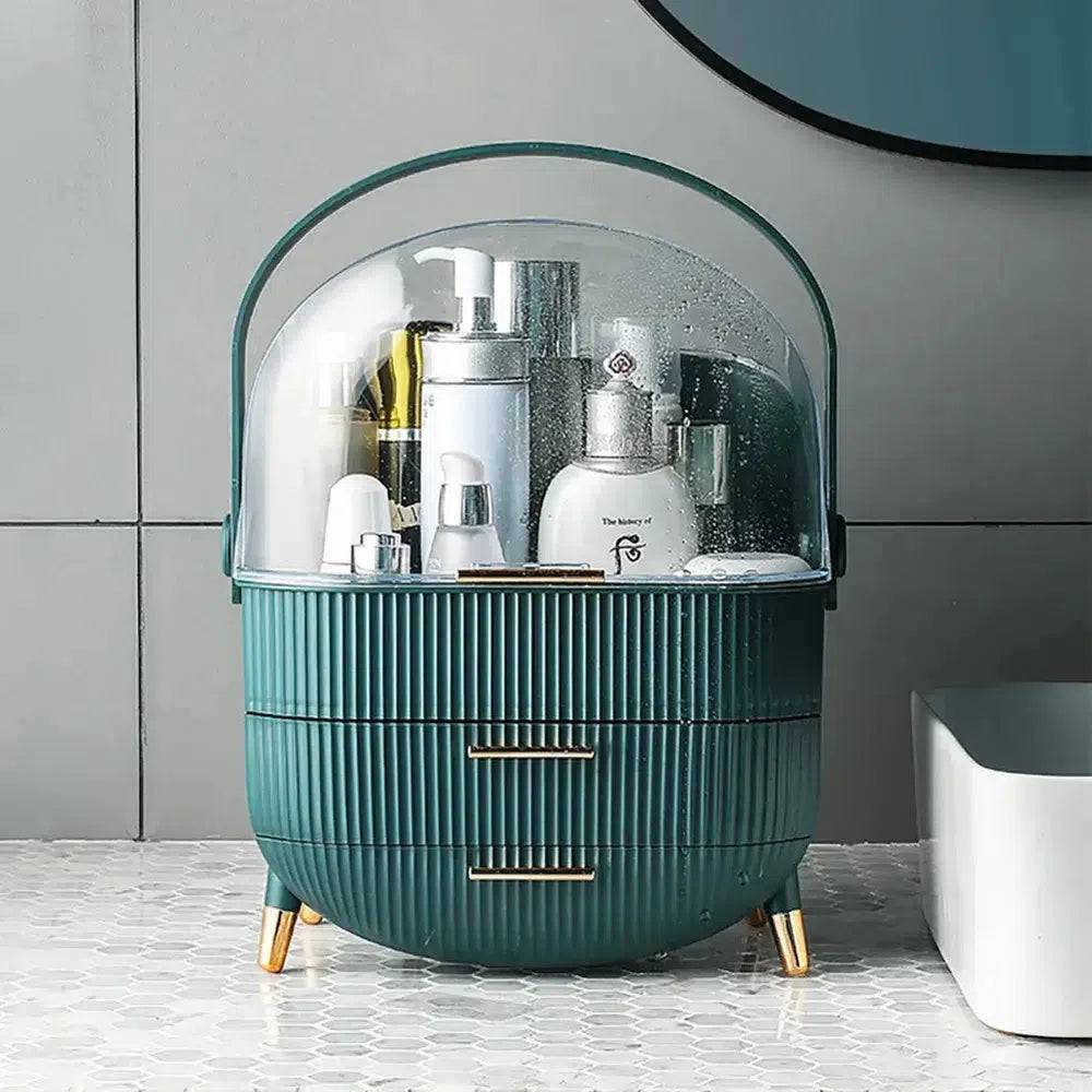 Green Elegant Makeup Organiser with Drawers