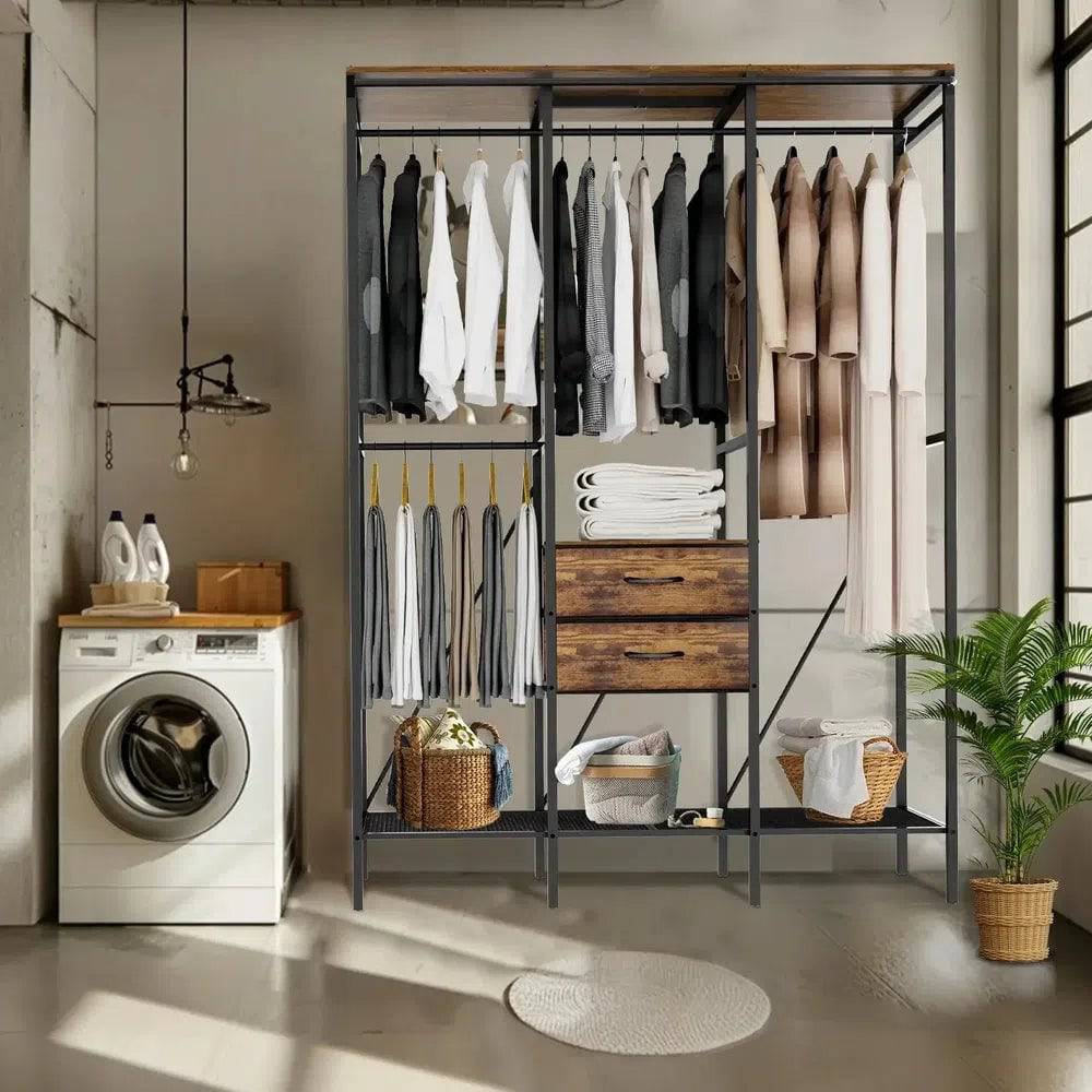 Industrial Clothes Wardrobe with Storage