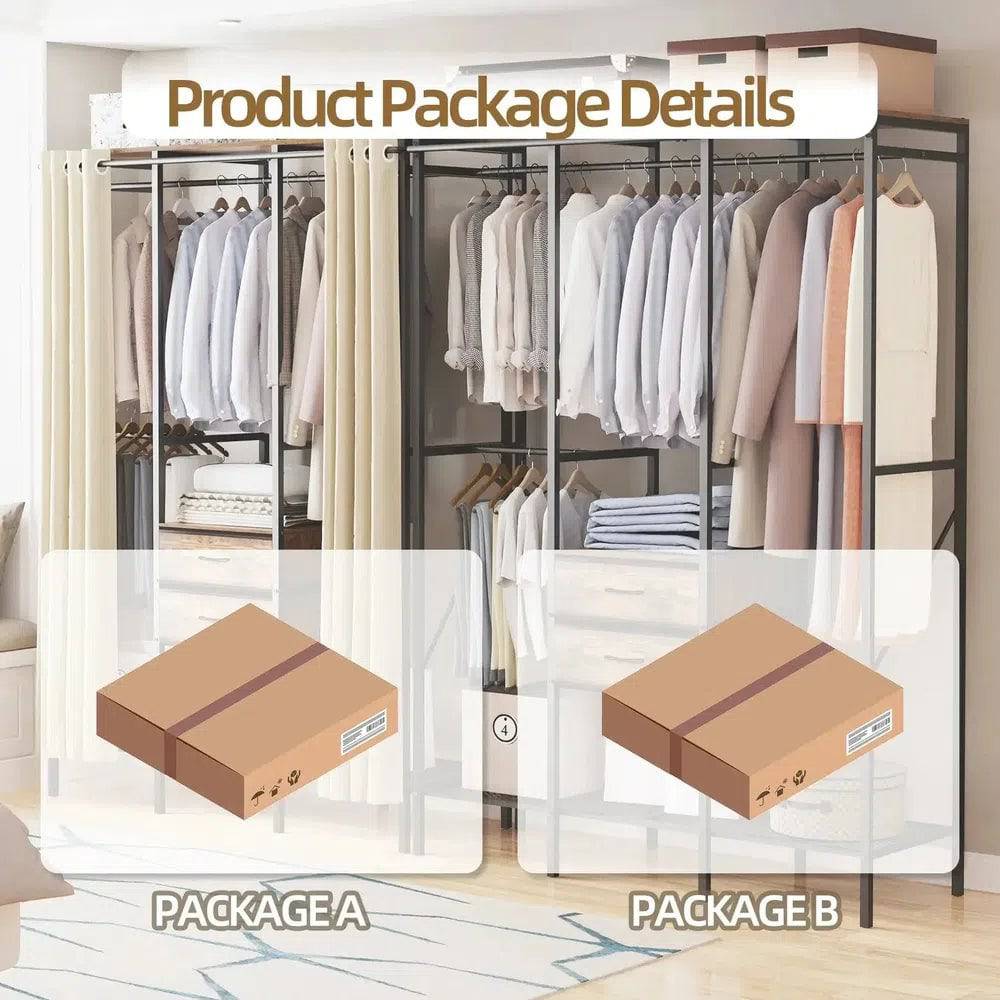 Industrial Clothes Wardrobe with Storage