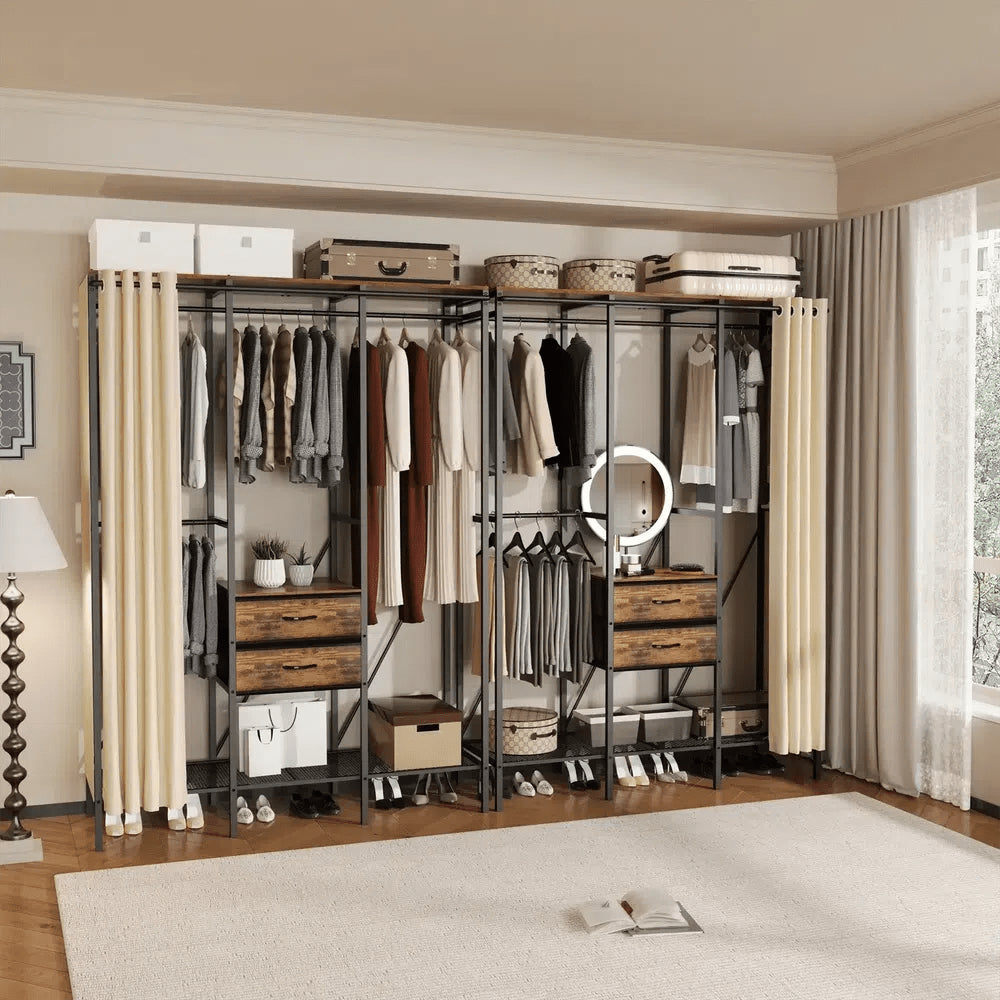 Industrial Clothes Wardrobe with Storage