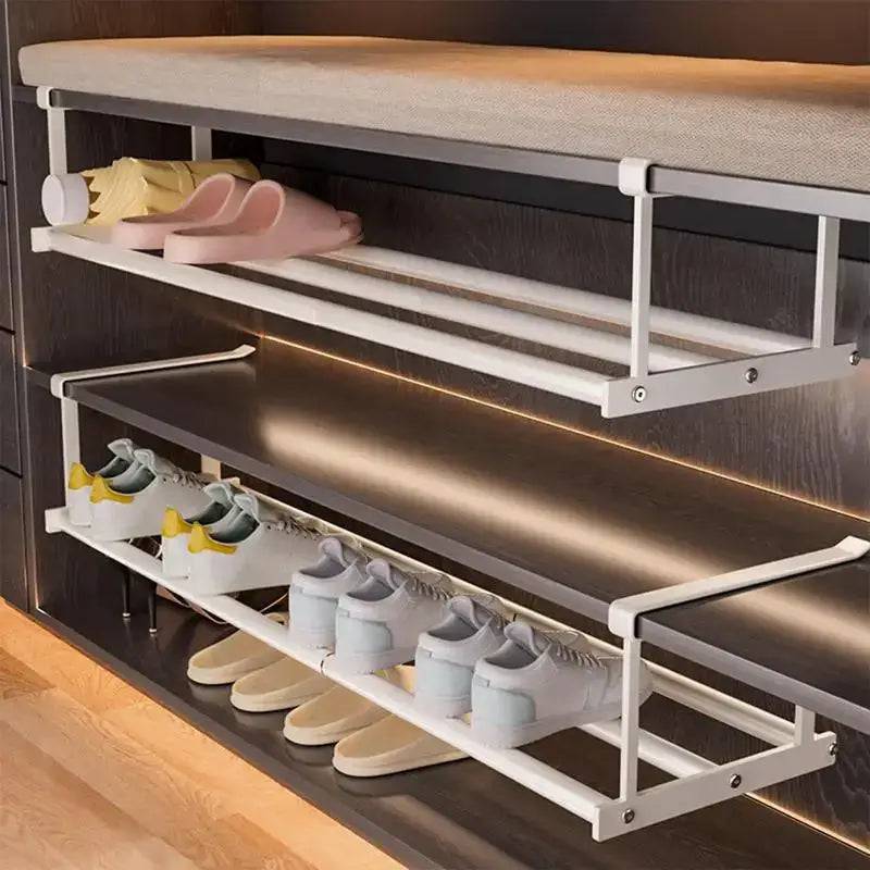 Retractable Shoe Rack & Hanging Basket Organiser