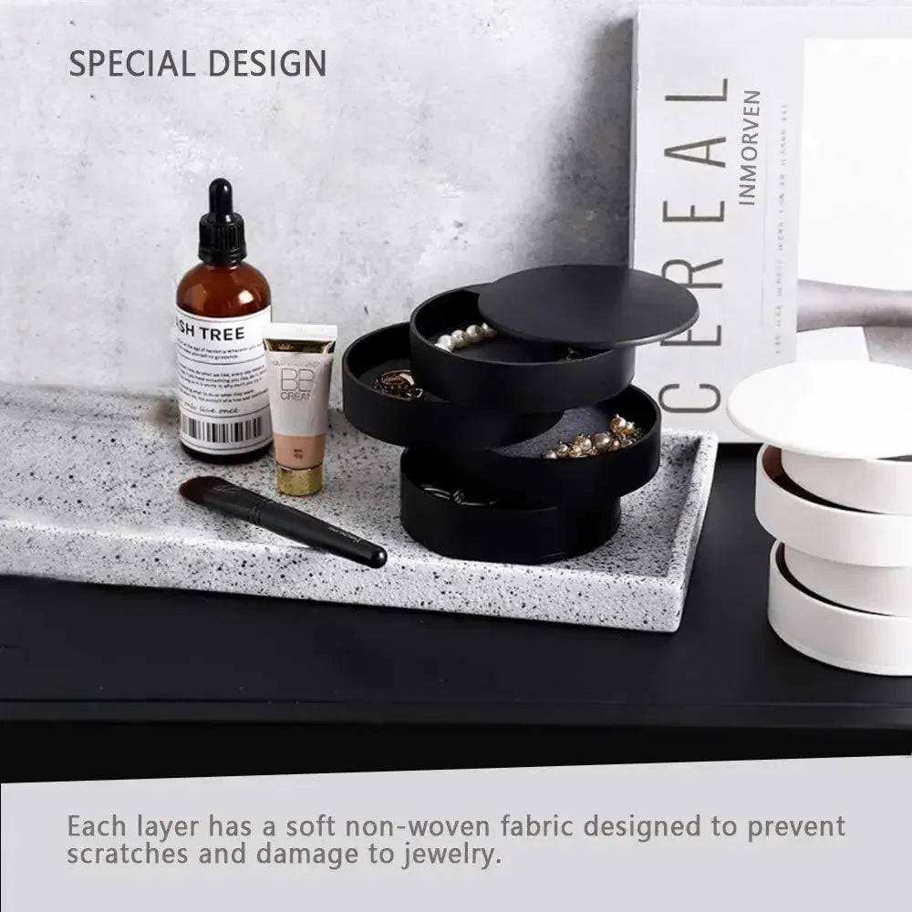 Rotating Jewellery Storage Box with Lid