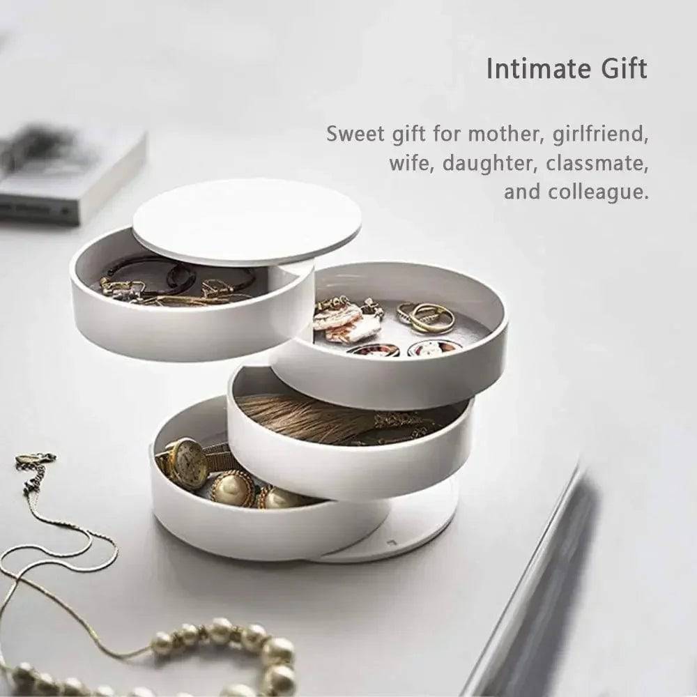 Rotating Jewellery Storage Box with Lid