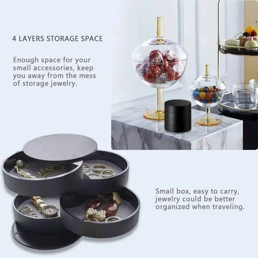 Rotating Jewellery Storage Box with Lid