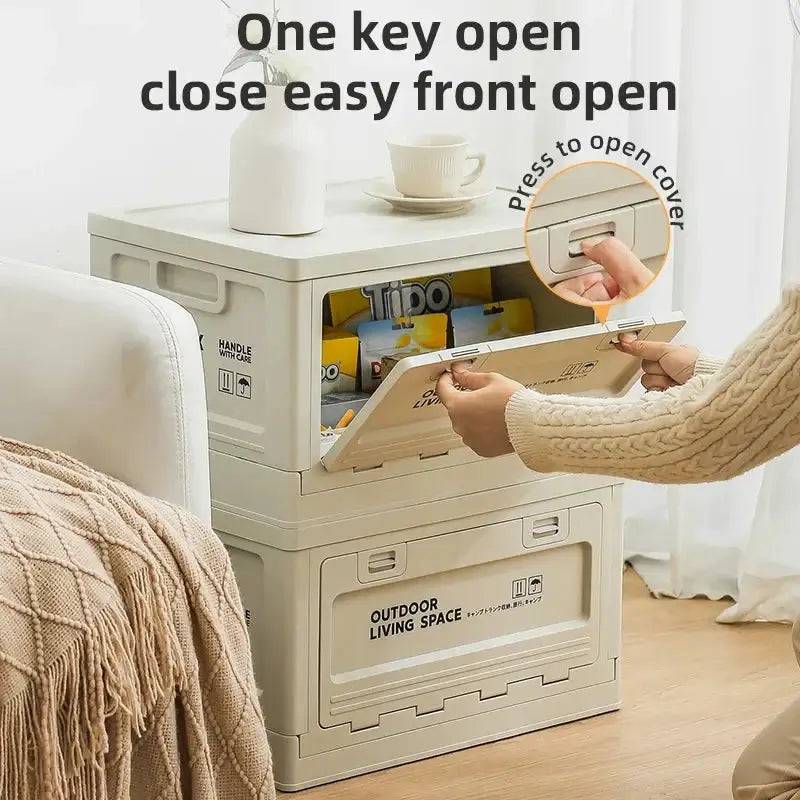 Multi-Use Storage Box with Wooden Lid