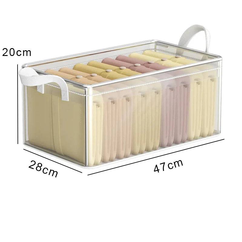 Transparent PVC Wardrobe Storage Basket
