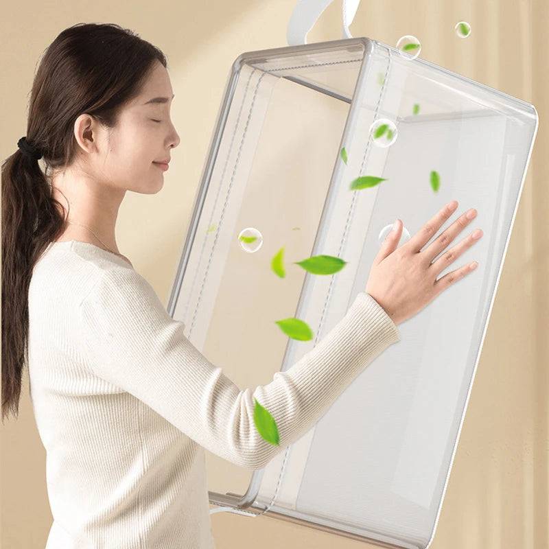 Transparent PVC Wardrobe Storage Basket