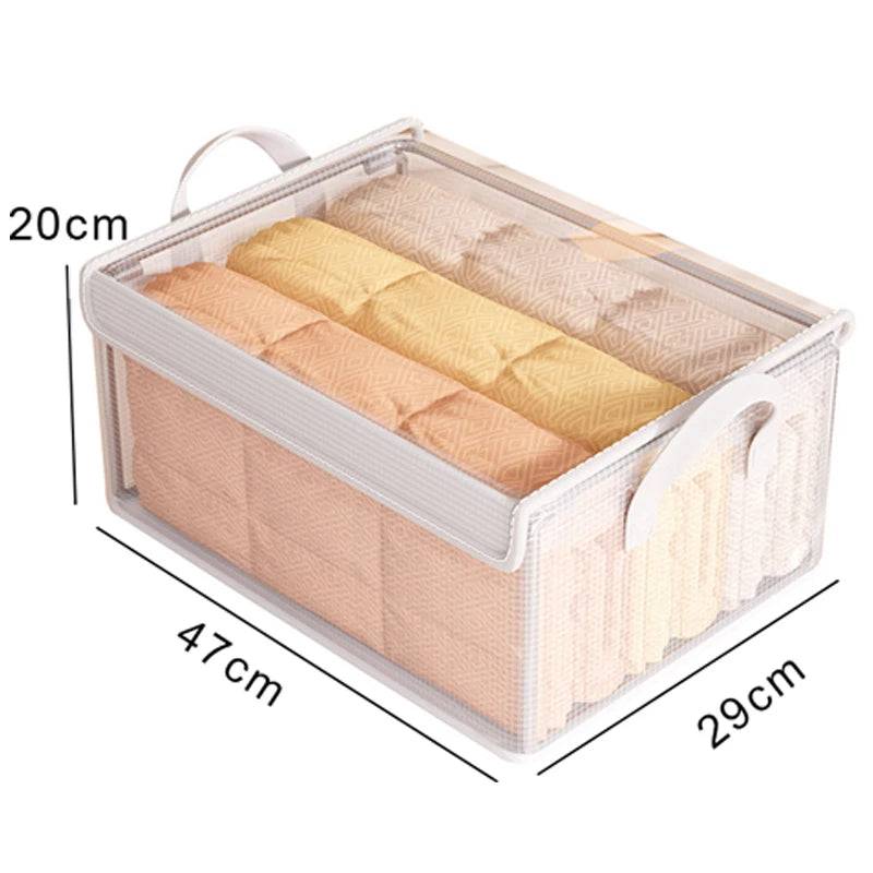 Transparent PVC Wardrobe Storage Basket