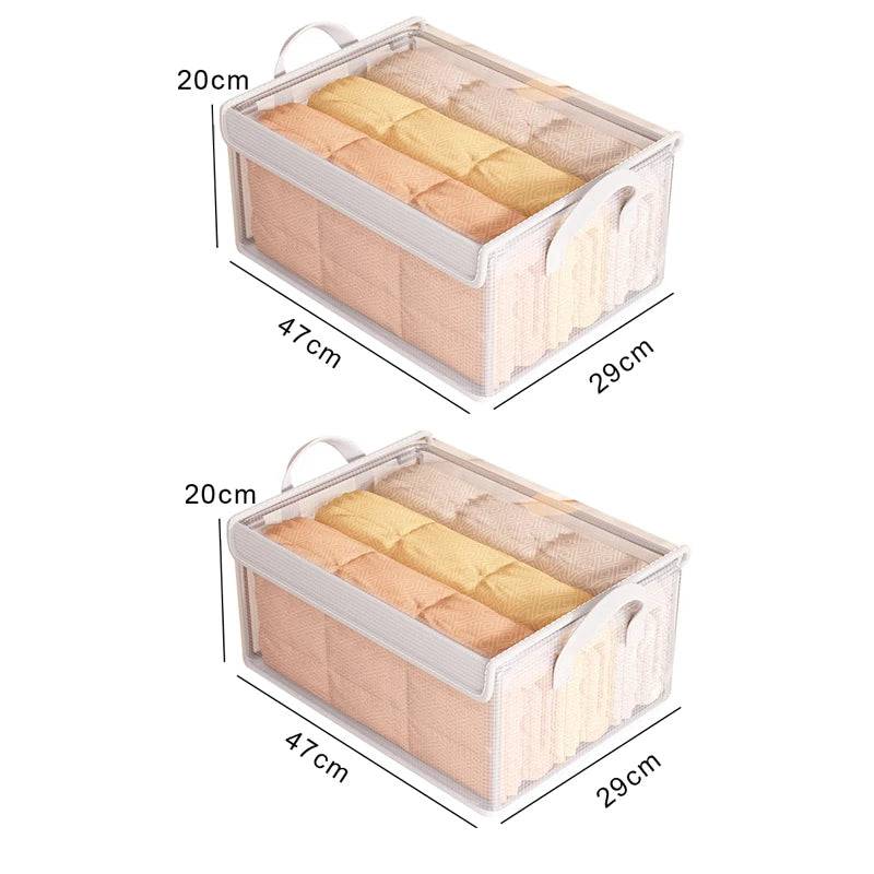 Transparent PVC Wardrobe Storage Basket