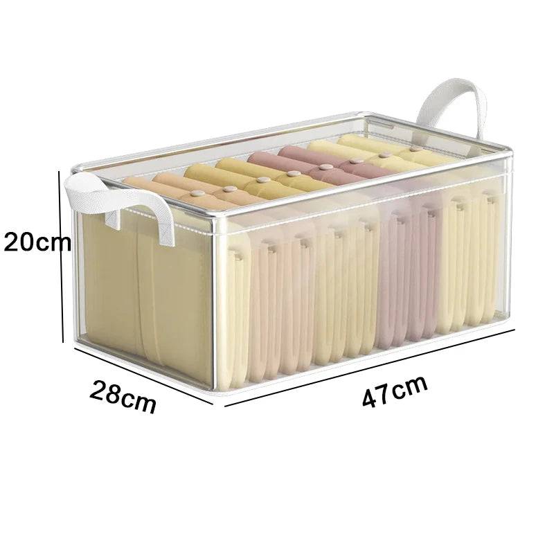 Transparent PVC Wardrobe Storage Basket