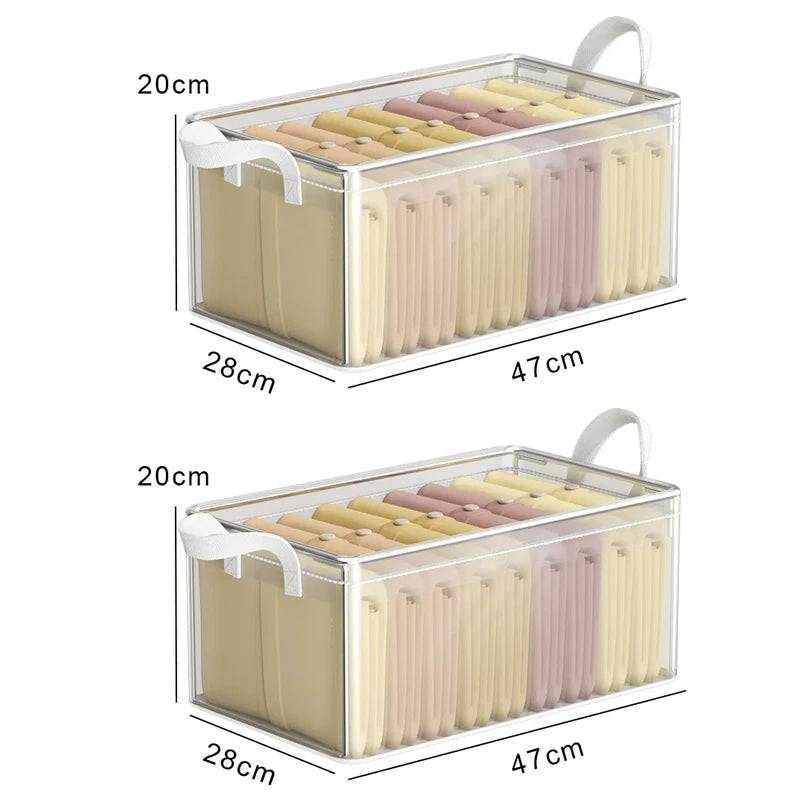 Transparent PVC Wardrobe Storage Basket