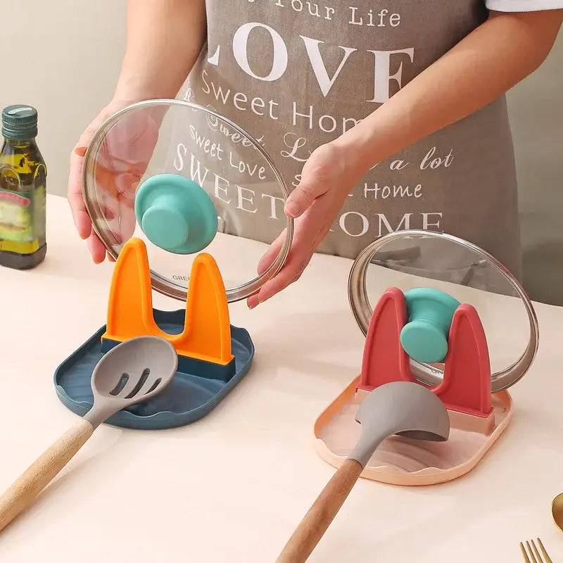 Pan Lid Holder and Spoon Rest Spatula Stand