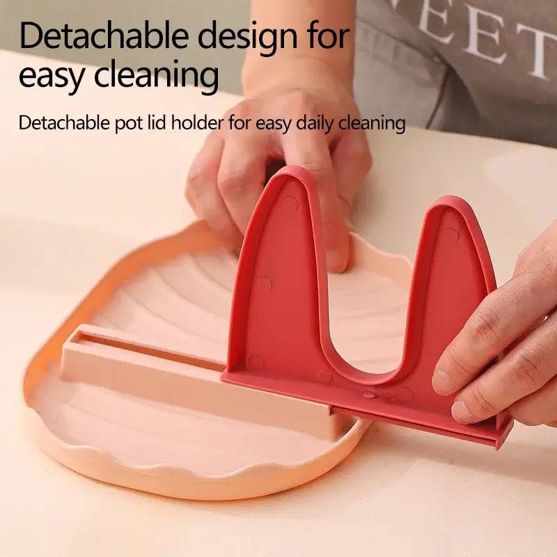 Pan Lid Holder and Spoon Rest Spatula Stand
